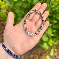 Image 1 of “Boo” -Halloween Clay Bead Bracelet