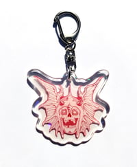 Image 1 of Mystic skull crystal clear keychain