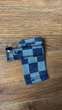 Image 2 of Checker denim lighter/chapstick holder 