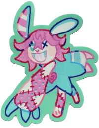 Stitched Bunny Sticker