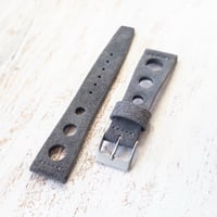 Image 1 of Corfam Style Suede Rally Strap - Grey