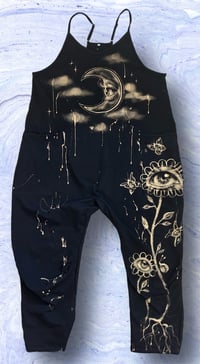 Image 1 of “NATURE STATE OF MIND” BLEACH PAINTED BAGGY ROMPER LARGE