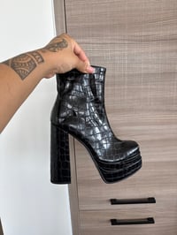 Image 2 of black booties (sz 8)
