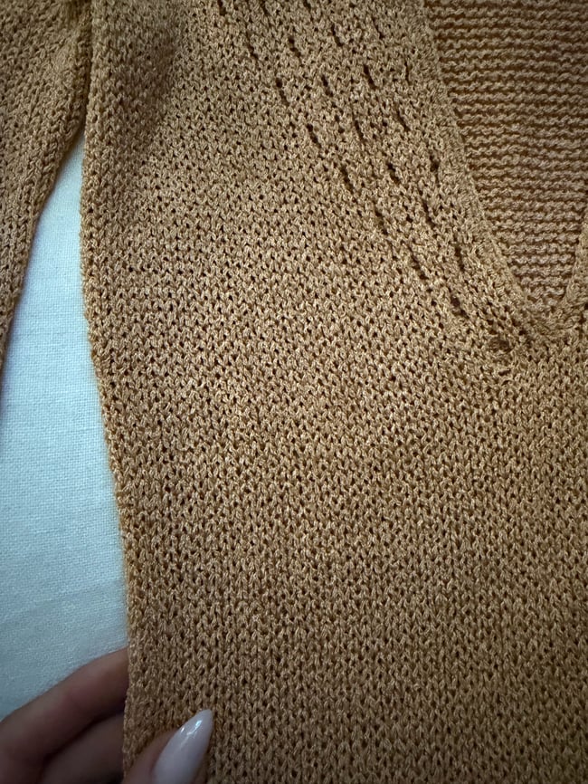 70s slinky knit plunging neck vintage sweater top