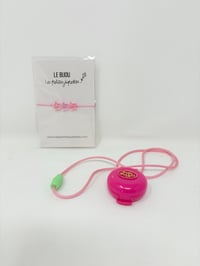Image 1 of Ensemble bracelet et Polly Pocket Medaillon fushia beauté Complet