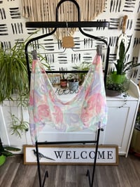 Image 1 of vintage pastel strip scarf 