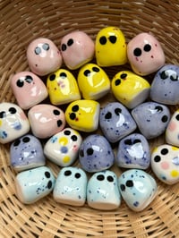 Image 4 of Mini Egg Guys Small (Pale Blue or Lilac) standing decoration