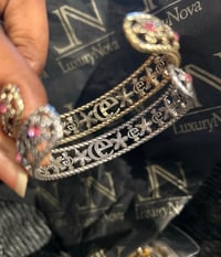 Image 5 of GG Antique Pink Crystal Cuffs