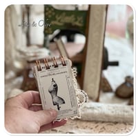 Image 10 of Reserved for Silvia A Petite snippet sample french lace book in a tiny tin.