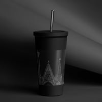 Image 1 of Gothic Spires Insulated tumbler with a straw