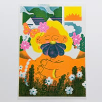 Image of Flower Girl Riso Print