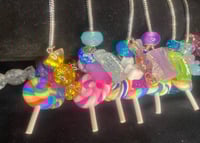 Image 1 of Silver Colorful Charmed lollipops and candy bracelets 