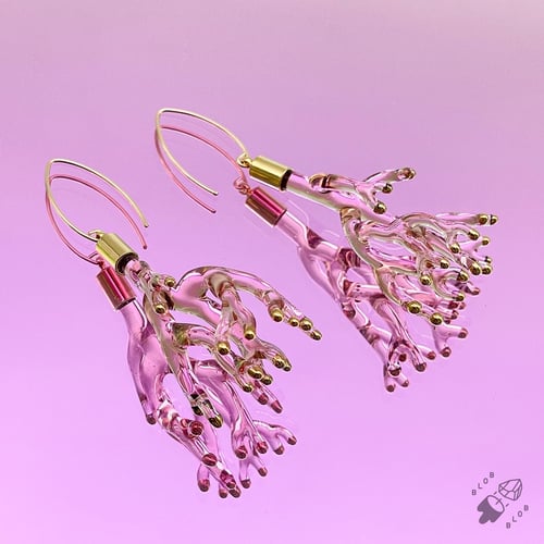 Image of Gold Tipped Apricot Radix Dangles