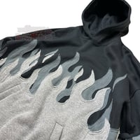 Image 5 of (XL) Hoodie Russell Double Flames GREY "SF-01" 627