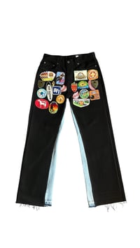 Image 1 of VV Patchwork Flare Denim