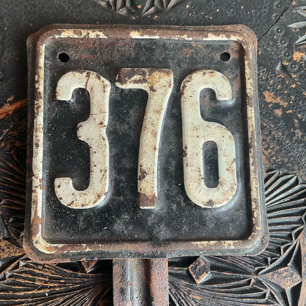 Image of Metal Number Plate 376