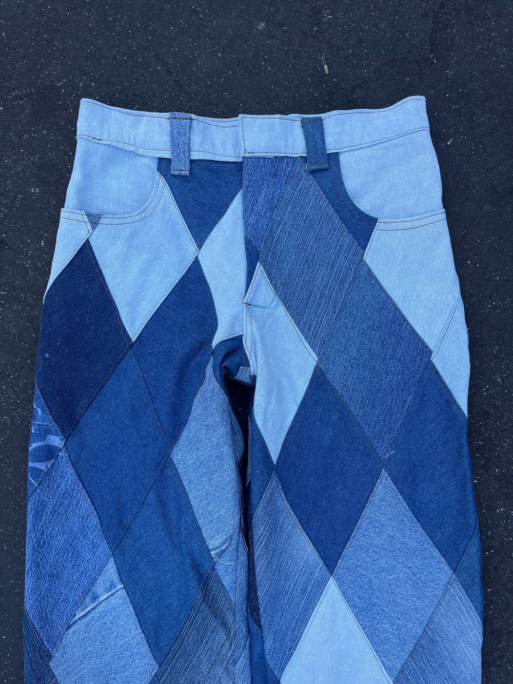 Image of Denim diamond pants 