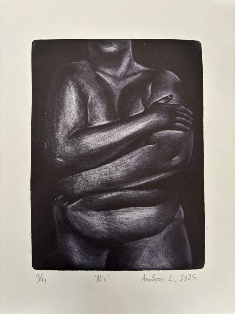 Image of Nic (mezzotint)