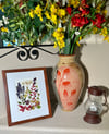 Genuine Veronica, Chrysanthemum And Obsession Nandina Wildflowers In 8" X 10" Frame (Item# 20230508)