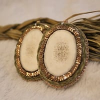 Image 2 of (Large) Rose Antler Sweetgrass Dangles