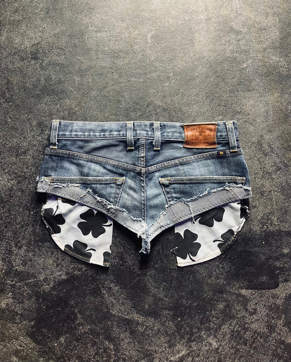 Spiked Denim Shorts 