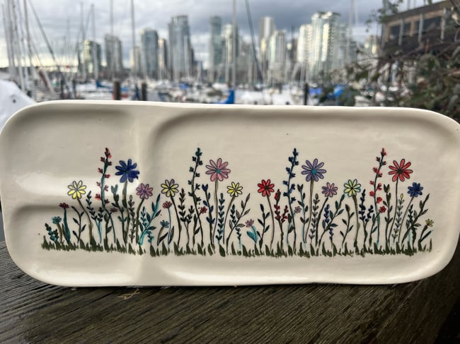 Wildflower Large Serving Tray