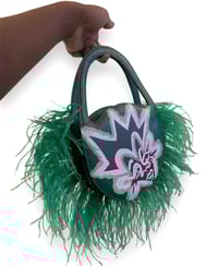 Image 3 of SAIxAlexandre Green Brida Feather Bag