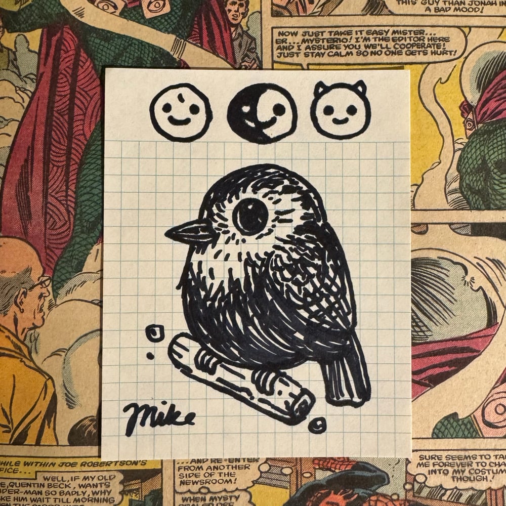 Image of Fat Bird Sharpie Sketch #57