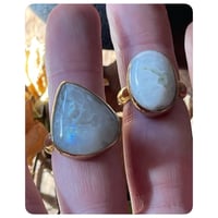 Image 3 of Solid Brass Moonstone Rings