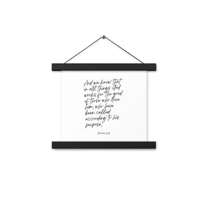 Image of Romans 8:28 Poster with hangers