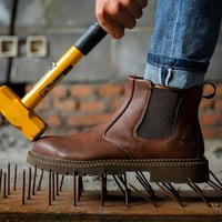 Image 10 of Steel Toe Safety Shoes & Boots | Puncture Proof Work Shoes + 1Pair of 4D Shoe In-Soles