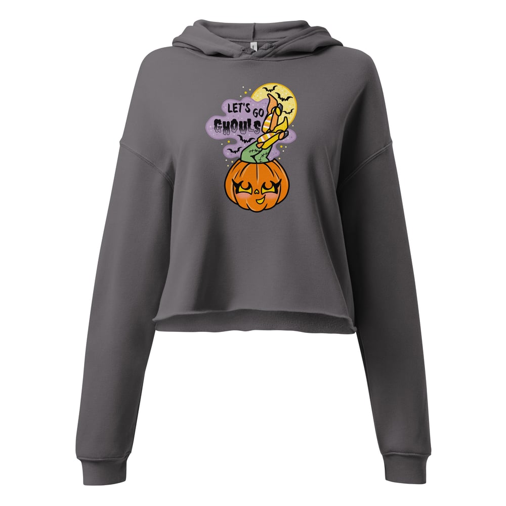 Image of LETS GO GHOULS Crop Hoodie