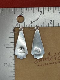 Image 4 of Green Opal & Petrified Wood Earrings