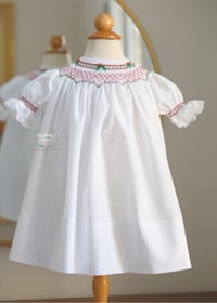 Image 5 of Hand Smocked Holly Berry Bishop 