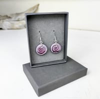 Image 2 of Ammonite earrings soft purple