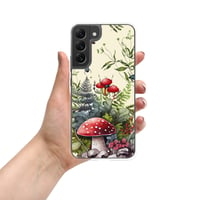 Image 3 of Beautiful Watercolor Mushroom Fungus Mycology W/Insects Art Clear Case for Samsung®