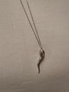 EXTRA LARGE vintage sterling silver cornicello Italian good luck charm