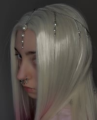 Image 2 of Silver Spider Web Head Piece 
