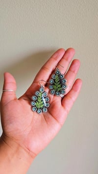Ferns in blue