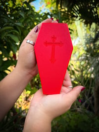 Image 1 of Red Coffin Jewelry Box