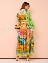 Image 3 of Miami print maxi dress 
