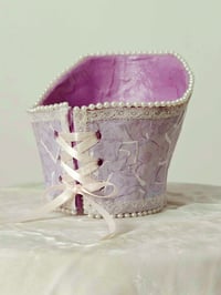 Image 2 of Mini Lavender Floral Paper Corset