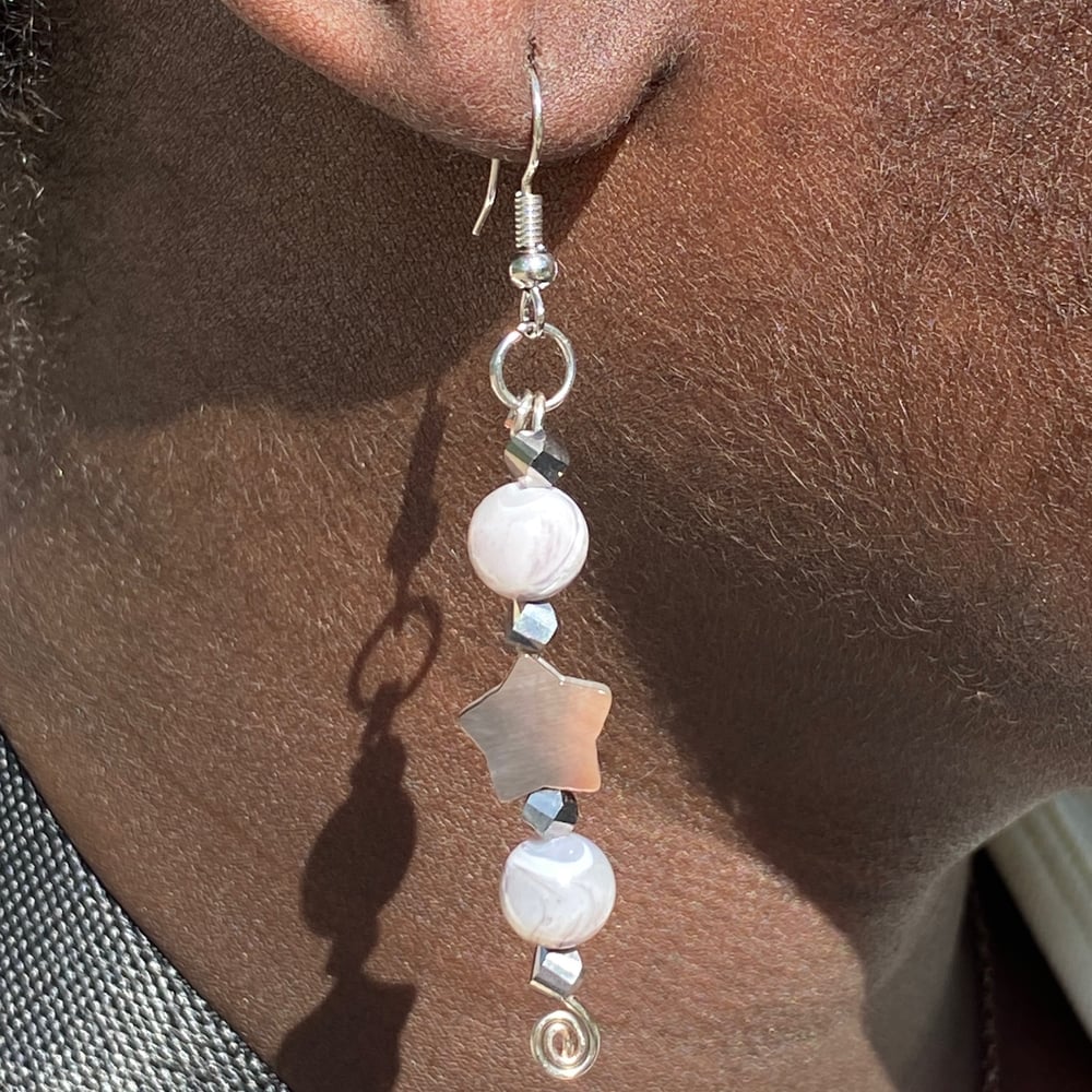 Image of crystal star earrings