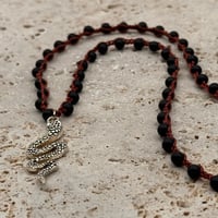 Image 1 of Matte Black Snake Necklace