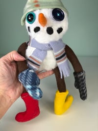 Image 3 of Soft  Weighted Odds and Ends Snowman - Medium