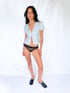 Aggy Blouse Blue Grid  Image 4