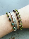 garnet and green turquoise bracelet