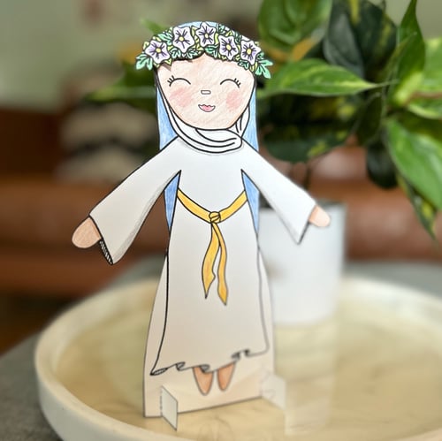 Image of May Crowning - Mary Paper Doll DIGITAL DOWNLOAD