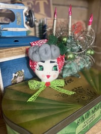 Image 1 of Holly Dolly 1940s Style Christmas Brooch 8