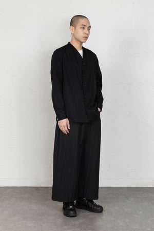 Image of TRAN - 和式簡約襯衫 (黑)